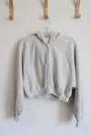 Abercrombie & Fitch Soft A&F Max Essentials Gray Cropped Jacket |S