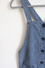 American Eagle Dusty Blue Corduroy Overall Dress | XS