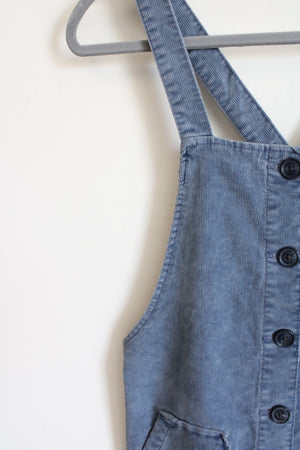 American Eagle Dusty Blue Corduroy Overall Dress | XS
