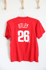 Majestic Red #26 Utley Phillies Shirt | XL