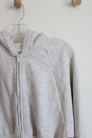 Abercrombie & Fitch Soft A&F Max Essentials Gray Cropped Jacket |S