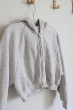 Abercrombie & Fitch Soft A&F Max Essentials Gray Cropped Jacket |S