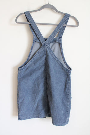 American Eagle Dusty Blue Corduroy Overall Dress | XS