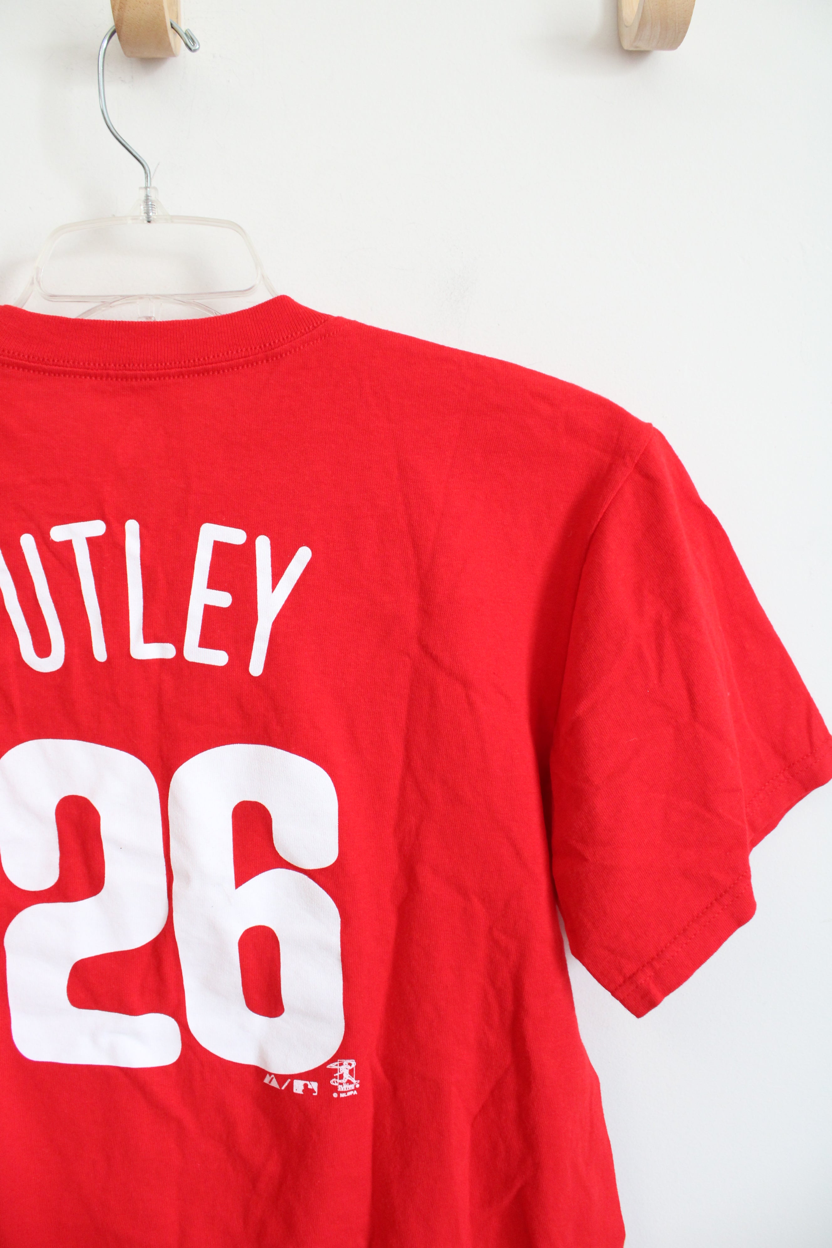 Majestic Red #26 Utley Phillies Shirt | XL