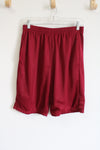 Cougar Sport Solid Red Athletic Shorts | S