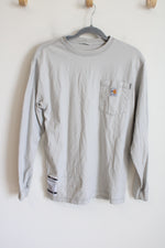 Carhartt Force Gray Long Sleeved Pocket Tee | S