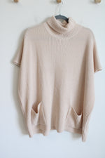 Shein Mock Neck Knit Oversized Poncho Sweater | M