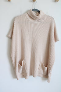 Shein Mock Neck Knit Oversized Poncho Sweater | M