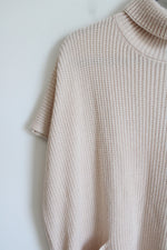 Shein Mock Neck Knit Oversized Poncho Sweater | M