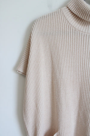 Shein Mock Neck Knit Oversized Poncho Sweater | M