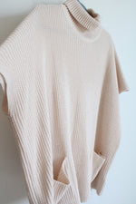 Shein Mock Neck Knit Oversized Poncho Sweater | M