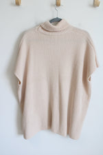 Shein Mock Neck Knit Oversized Poncho Sweater | M