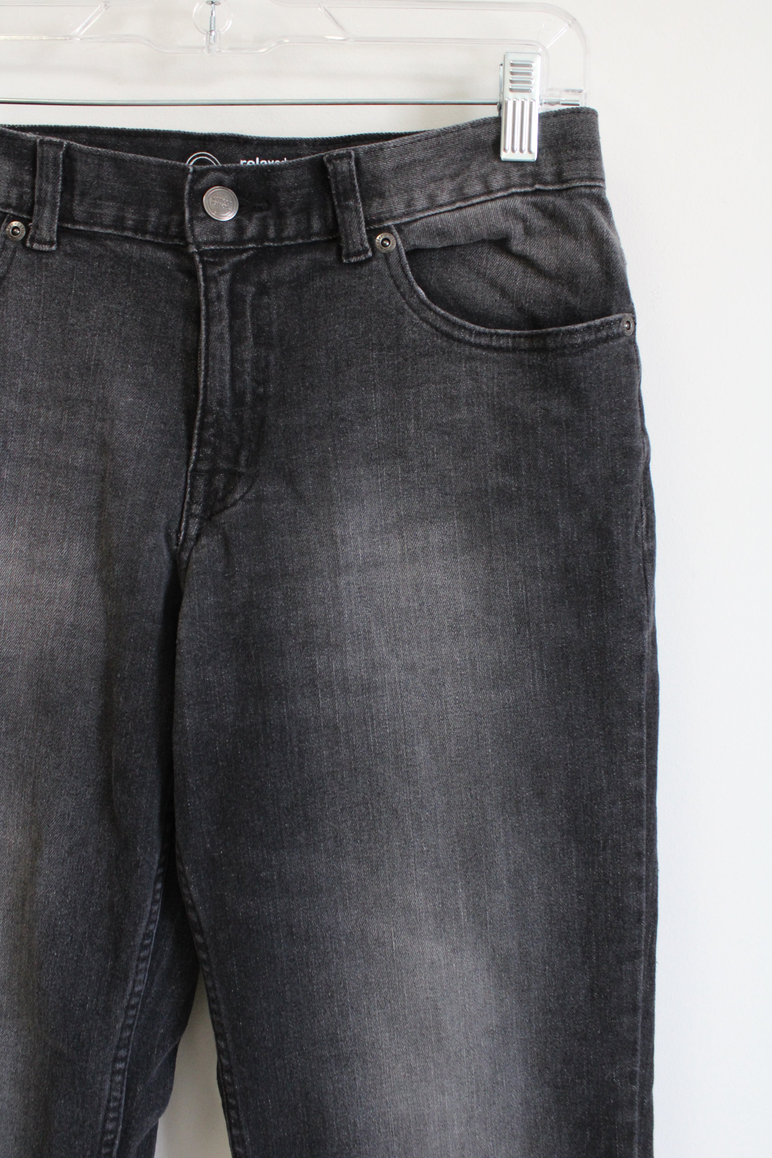 Wonder Nation Relaxed Black Wash Jeans | 12 Husky