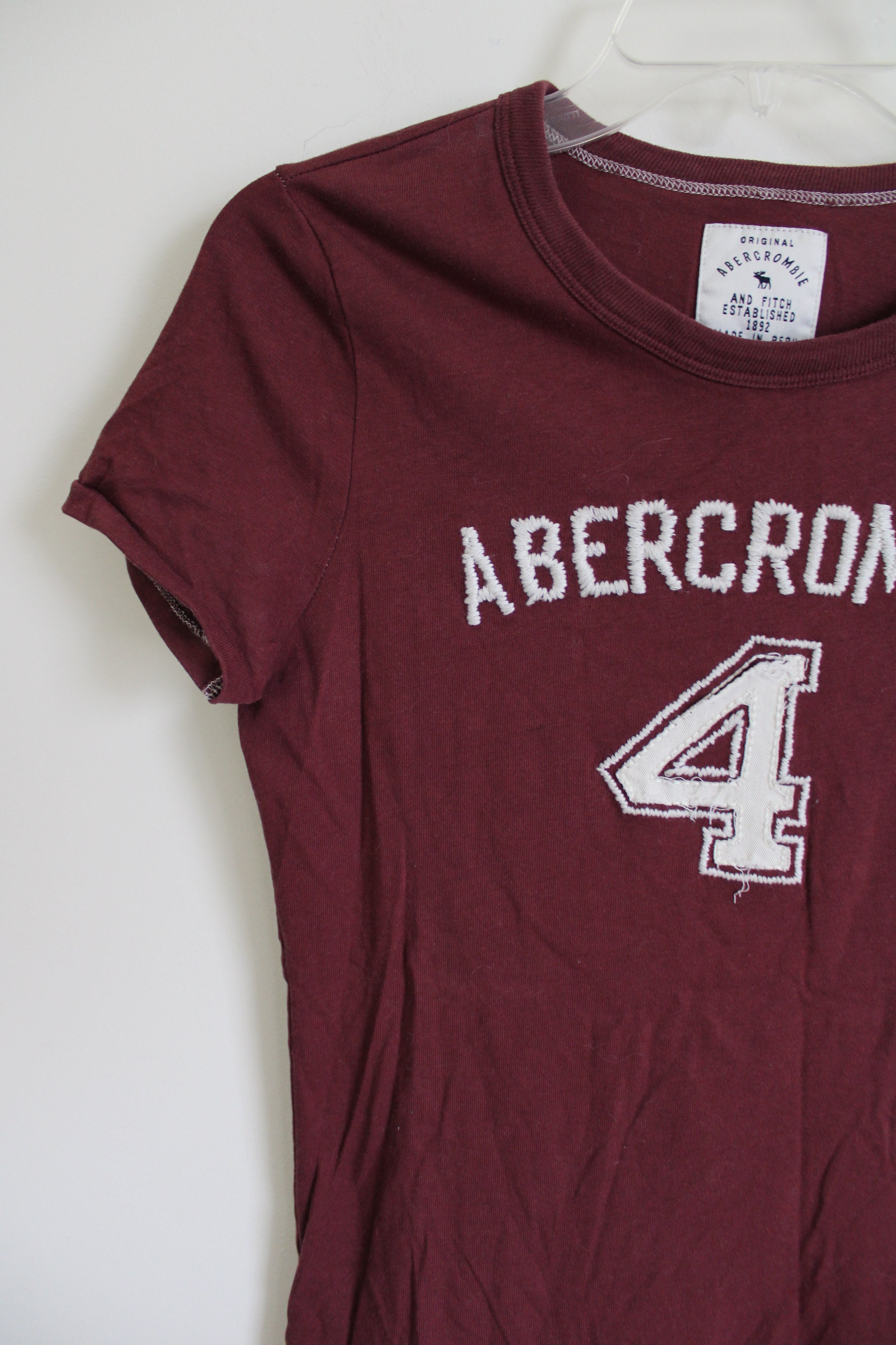 Abercrombie Maroon Tee | L