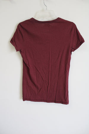 Abercrombie Maroon Tee | L