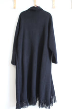 Silhouettes Black Vintage Fringe Duster Cardigan | 1X