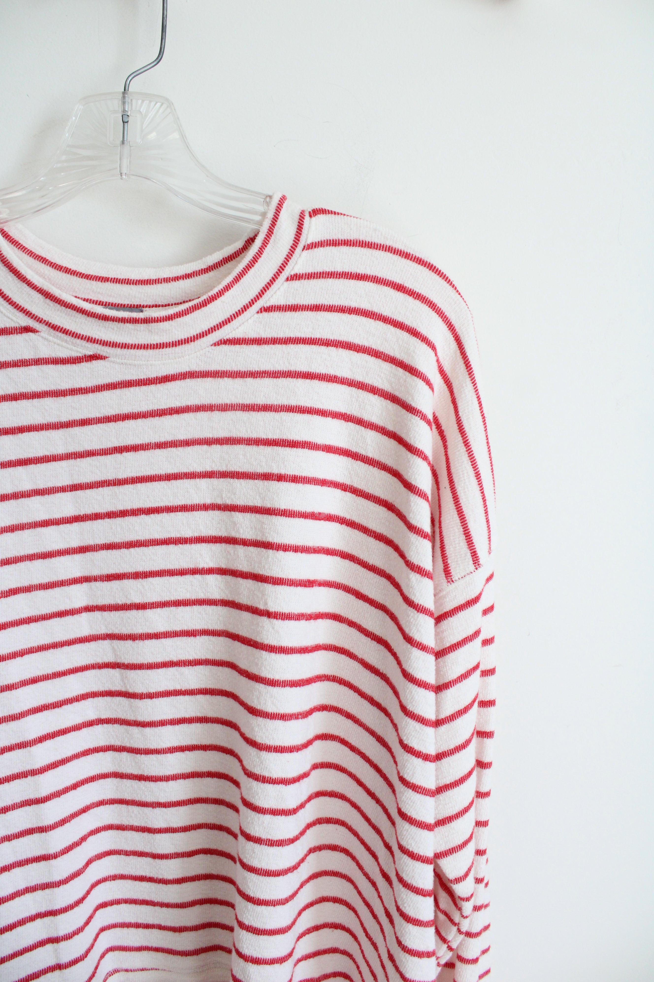 Aerie Red & White Striped Long Sleeved Top | S