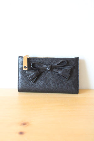Kate Spade Hayes Street Mikey Black Bow Wallet