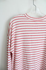 Aerie Red & White Striped Long Sleeved Top | S