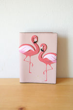 Kate Spade By The Pool Pink Flamingo Leather Passport Holder