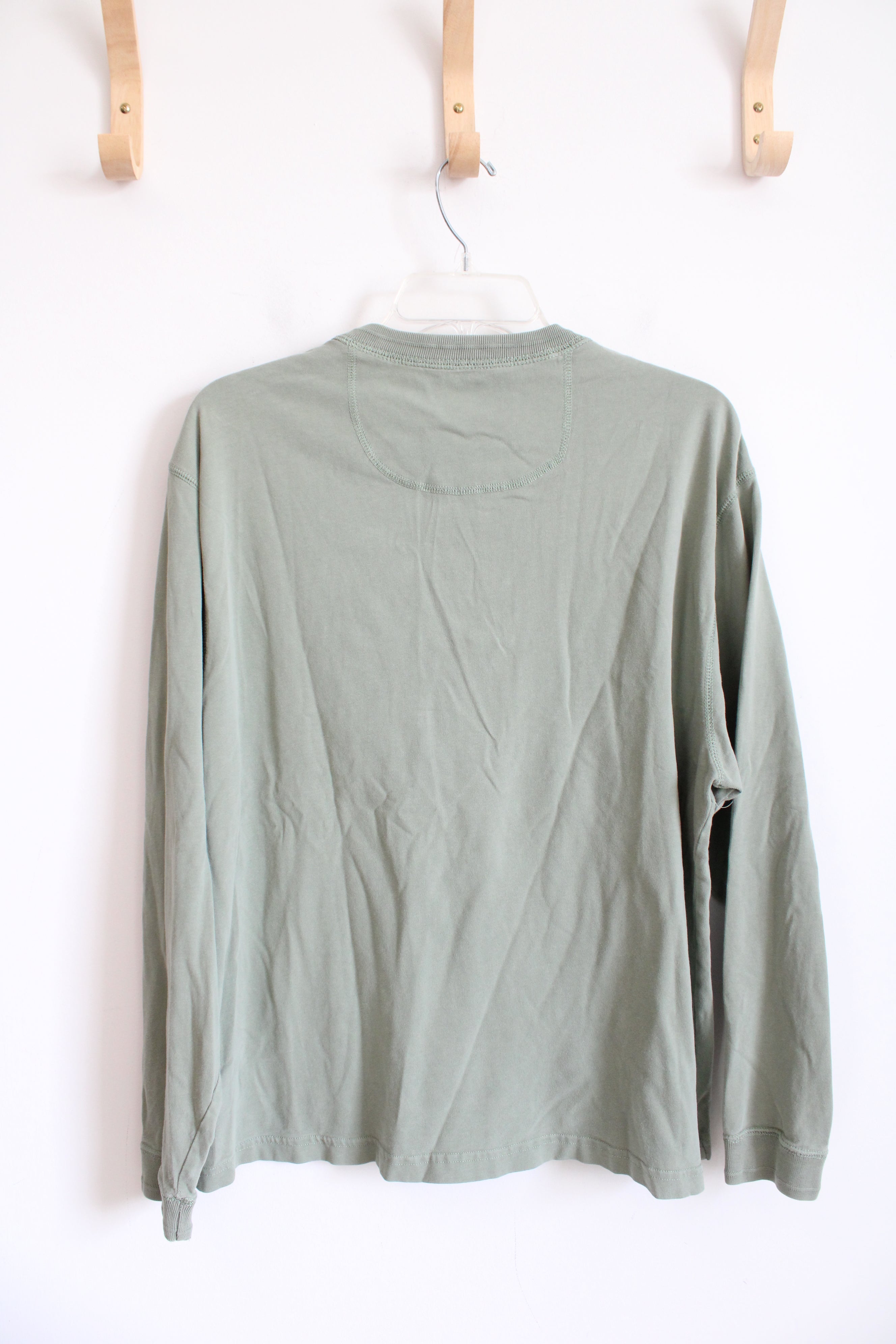 St. John's Bay Light Green Sueded Henley | L