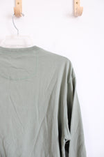 St. John's Bay Light Green Sueded Henley | L