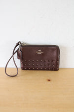 Coach Bronze Studded Wristlet