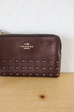 Coach Bronze Studded Wristlet