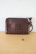 Coach Bronze Studded Wristlet