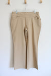 D & Co. Tan Stretchy Wide Leg Pants | 14 Petite