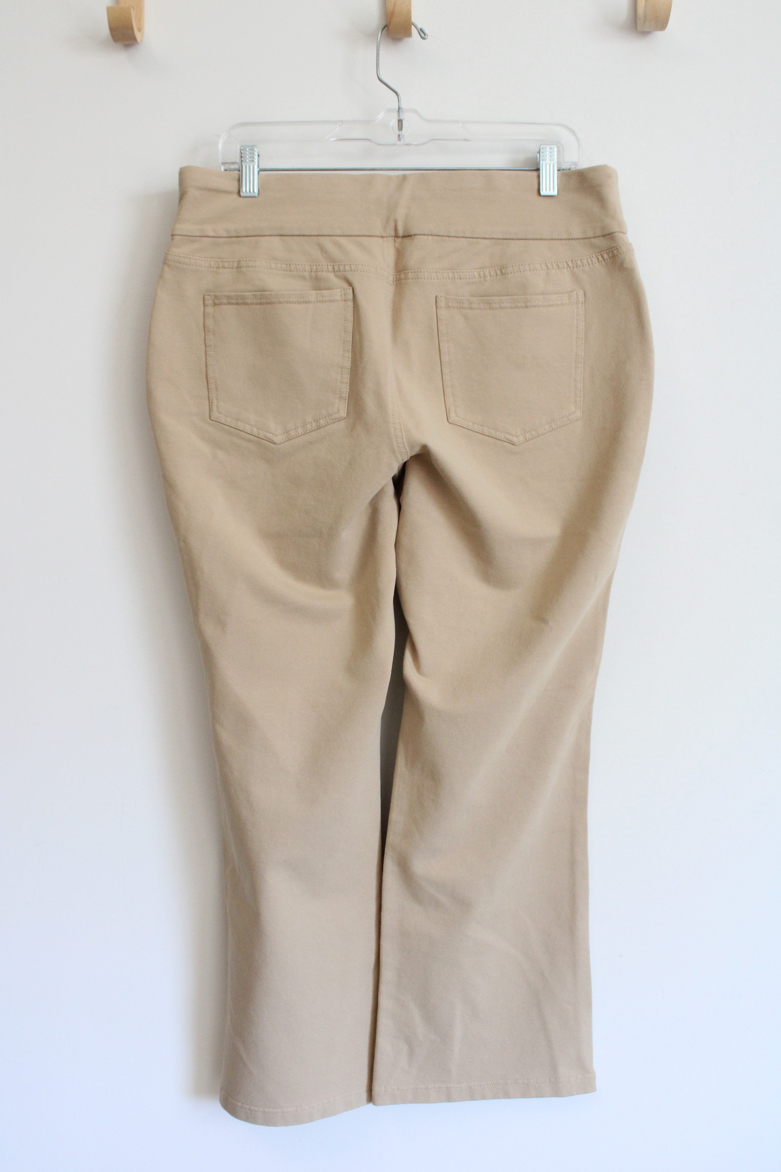 D & Co. Tan Stretchy Wide Leg Pants | 14 Petite