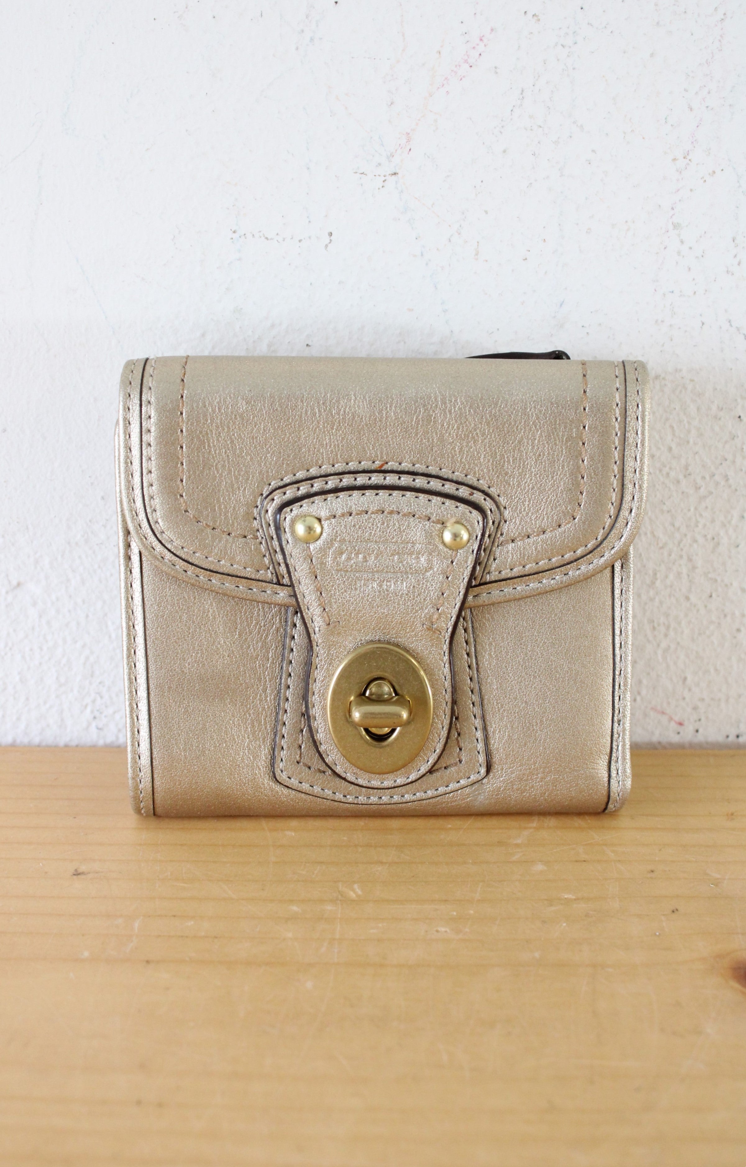 Coach Legacy Metallic Gold Wallet Jubilee Thrift