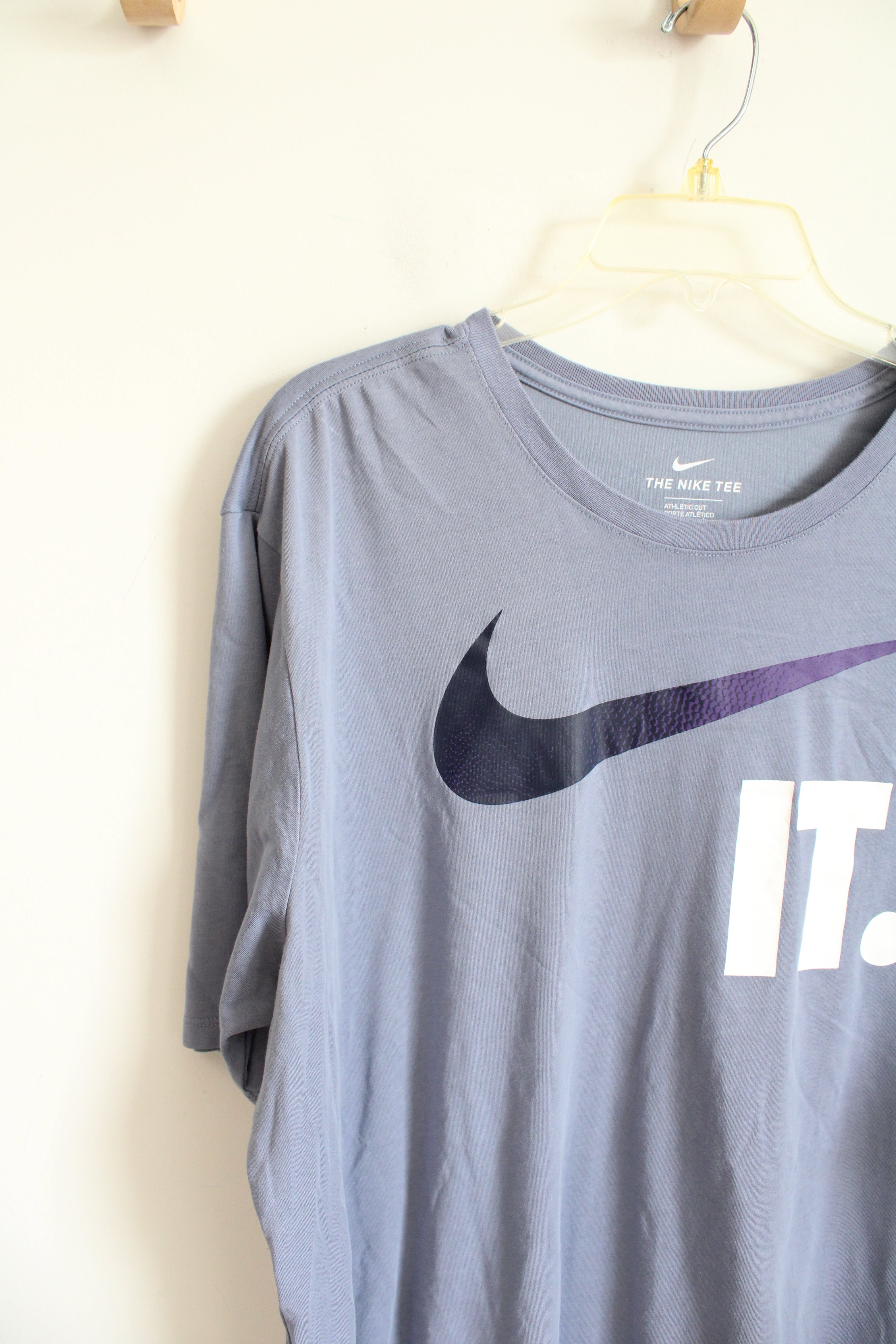 Nike Athletic Cut Dusty Blue Shirt | XL