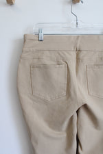 D & Co. Tan Stretchy Wide Leg Pants | 14 Petite