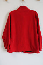 Alpine Tek Red Fleece Zip Up Jacket | L