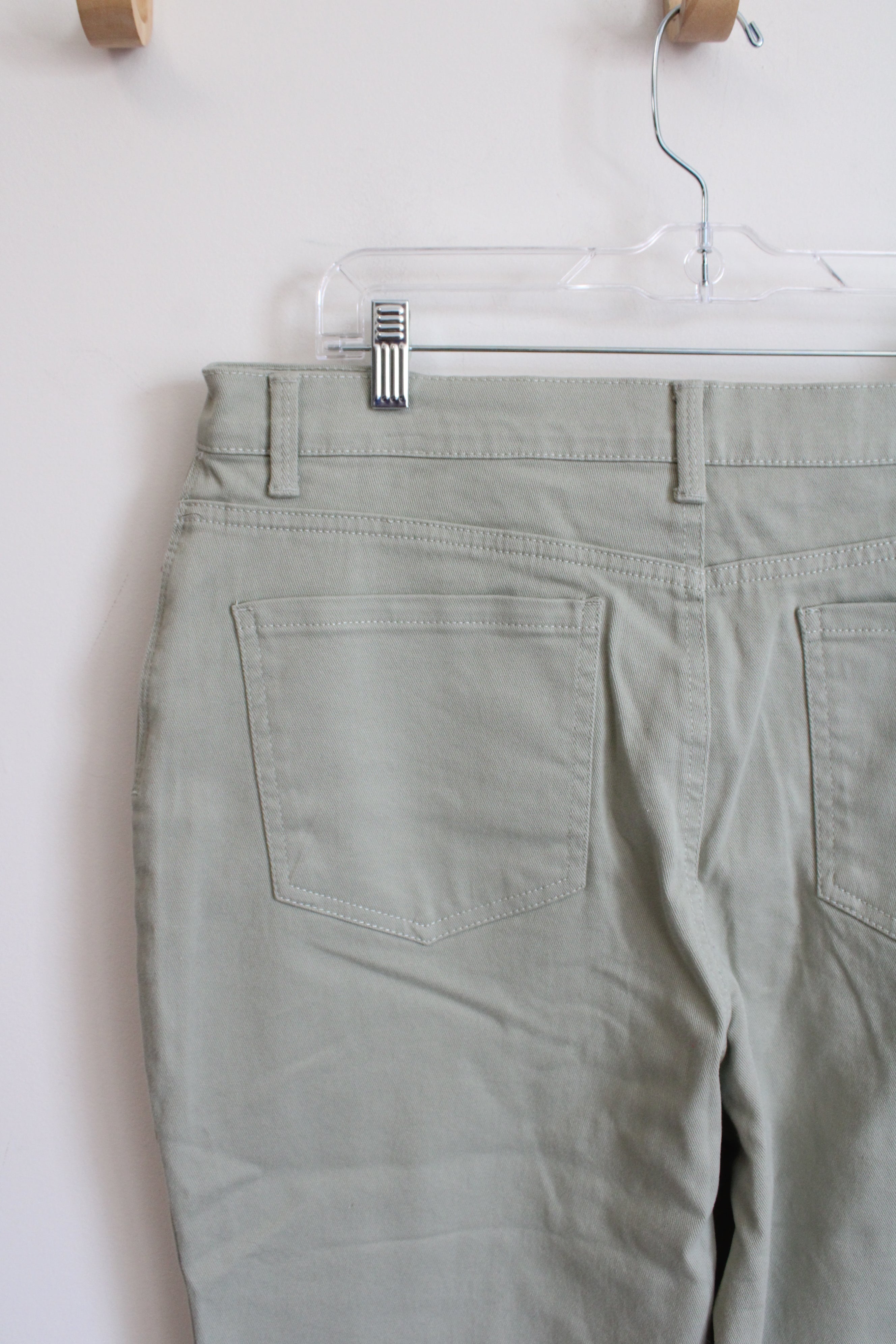 Gloria Vanderbilt Muted Green All-Around Slimming Effect Amanda Capri Pants | 16