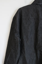 Charcoal Gray Flannel Lined Button Down Shirt | XL