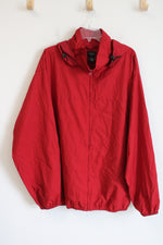 Van Heusen Sport Red Zip Up Windbreaker | XXL
