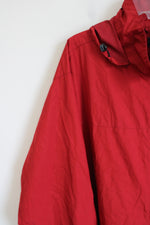 Van Heusen Sport Red Zip Up Windbreaker | XXL
