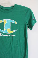 Champion Green Logo Tee | Youth XL (14)