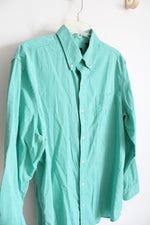 Chaps Easy Care Seafoam Green Button Down Shirt | L