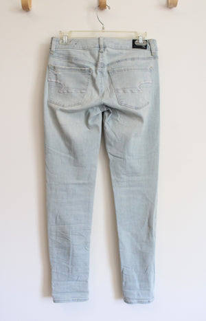 American Eagle Super Stretch Skinny Distressed Light Wash Jeans | 4