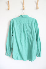 Chaps Easy Care Seafoam Green Button Down Shirt | L