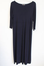 Talbots Solid Navy Maxi Dress | S