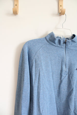 FishHippie Co. Blue Quarter Zip Pullover Sweatshirt | L