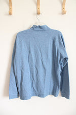 FishHippie Co. Blue Quarter Zip Pullover Sweatshirt | L