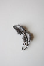 Beau Sterling Silver Leaf Pin