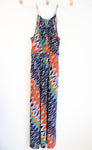 Bisou Bisou Multi-Colored Patterned Halter Neck Maxi Dress | 14