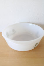 Glasbake Vintage Green Daisy J2600 1.5 Quart Casserole Dish