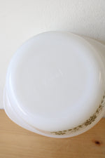 Glasbake Vintage Green Daisy J2600 1.5 Quart Casserole Dish
